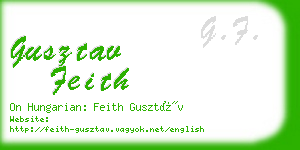 gusztav feith business card